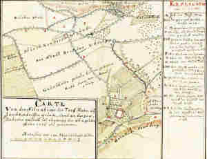 Carte von der Situation der Torff More auf Jschkendorffer grunde - Plan torfowisk